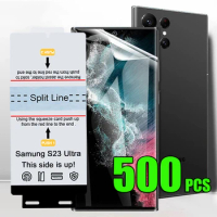 500pcs Hydrogel Film 3D Curved Full Cover Screen Protector Guard Protection For Samsung Galaxy S24 Ultra S23 FE S22 Plus S21 S20
