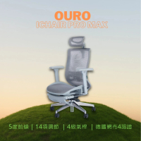 OURO 真 人體工學椅 iChair Pro Max(德國網布前傾14項調節電腦椅辦公椅電競椅)