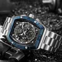 jam tangan Evans Jayden Jam Tangan Pria 9549 Rantai Stainless Kaca Sapphire Steel Chronograph Water 