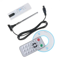 Digital Satellite DVB T2 FM USB TV Stick Tuner with Antenna Receiver Remote HDTV for DVB-T2/DVB-C/FM/DAB PC Laptop TV
