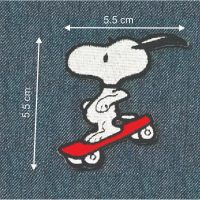 Iron Patch Emblem Snoopy Playing Skate Board