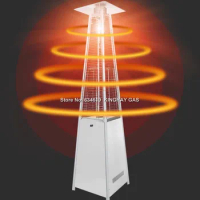 Tower-Shaped Mobile Indoor Outdoor Gas Infrared Radiant Heater Home Commercial Gas Patio Heater Gas Infrared Heater With Wheels