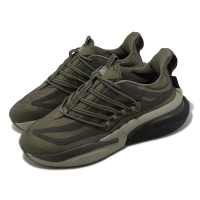 【adidas 愛迪達】慢跑鞋 AlphaBoost V1 男鞋 綠 黑 緩震 反光 運動鞋 愛迪達(IG3129)