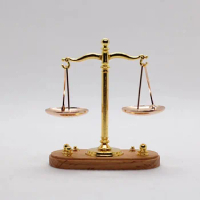 New Mini Vintage Balance Scales Ornament Miniature Accessories Metal Antique Justice Scale Model Exquisite Home Decor Kids Gift