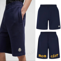 【MONCLER】春夏新款 男款 MERCEDES-BENZ BY NIGO聯名 棉質短褲-深藍色(M號、L號、XL號)
