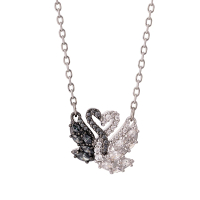 【SWAROVSKI 施華洛世奇】Swan 雙天鵝水晶項鍊(新 品 上 市)