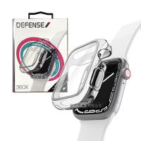 刀鋒360X系列 Apple Watch Series 9/8/7 (45mm) 全包覆透明軟膠防撞殼 玻璃貼+保護邊框