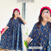 Kimmy Dress - Daster Lengan Pendek Model Kimono Rayon By Ghania.co