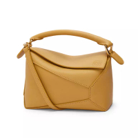 LOEWE Mini Puzzle Edge Bag in Classic Calfskin Sahara Ghw