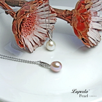 大東山珠寶 輕奢珠寶 仙女姐姐 925純銀 天然淡水珍珠項鍊 9.5-10mm 粉、白、紫