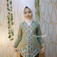 Kebaya Anak SD Model Encim Tradisional Modern Premium Brukat Elegan untuk Pesta, Wisuda Dan sekolah 