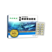 【好健益-腎性魚油】挪威頂級高濃度魚油Omega-3濃度94%(rTG型式好吸收 60粒/2盒-腎功能低下者最安全的選擇)