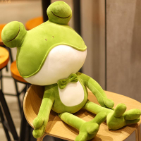 可愛青蛙玩偶抱枕搞怪毛絨玩具男生布娃娃睡覺抱公仔兒童生日禮物