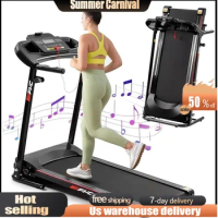 Foldable Treadmill with Incline and Bluetooth 2.5HP Electric Folding Treadmill Running 265 LBS Weight Capacity Freight free