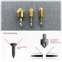 Countersink Mata Bor Plastik Kayu Aluminium Besi 16 mm