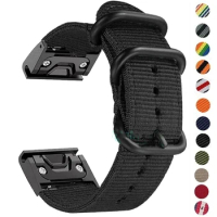 22mm 26mm Nylon Strap For Garmin Watch Fenix 7 7x 7s Sport Quickfit Sport Band Smart Watch For Garmin Bracelet Accessories Repla