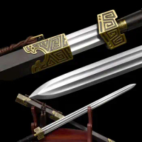 High Quality Battle Sword, Chasing Wind, Han Dynasty Style, Handmade Multi Refined High Manganese Steel Blade, Unsharpened