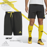 Adidas 運動短褲 Messi Woven Shorts 男款 黑 足球 彈性 梅西 虹光 三線 愛迪達 褲子 HD9870