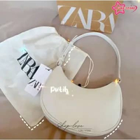[PROMO FUNA] Shoulderbag ZARA Tas Bahu ZARA TERBARU 2024 BISA COD Berkualitas Putih + pounch