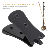 Toy&Castle2 4 unit Baru Logam Erhu Mute Mudah alih Prestasi Senyap Latihan Membisukan Erhu Hitam/Kee