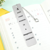 Silver Color Stainless Steel Metal Book Mark for Books Lover Gifts for Women Lady Mother's Day Birthday Party Gifts