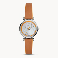 【FOSSIL】三針棕色皮革手錶(ES4835)
