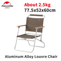 Naturehike Camping Foldable High Chair Outdoor Portable Aluminum Alloy Support Rover Chair Travel Fishing Beach Leisure Armchair