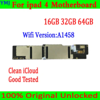 Clean iCloud 1458 Wifi/A1459/A1460 3G Version For iPad 4 Motherboard Original Unlocked Good Tested Logic Board 16GB/32GB/64GB