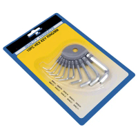 10pcs Allenkey set pemandu skru Set Hex Key Allen Key Wrench Set 1.5mm-10mm dengan pemegang Spanner 