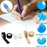 Self Adhesive Sports Tape, 2.5cm X 2m Elastic Self Stick Athletic Wrap For Wrist Ankle Support, C4B6