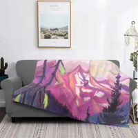 Serenity Air Conditioning Blanket Fashion Soft Blanket Mountain Landscape Acrylic Kootenay Earl Grey Pass