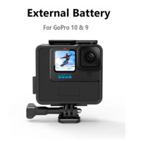 For GoPro Hero 9 10 Black Extend Backup Battery+ Skeleton Protective Shell Frame Case for GoPro 10 9 Accessories