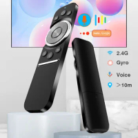 W1S Air Mouse 2.4G Wireless Fly mouse 6 Gyro Voice Remote Control Motion Sensing IR Learning Remote for Android TV Box Mini PC