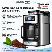 Mashin - Drip Coffee Maker with Grinder Mesin Kopi Otomatis Multifungsi