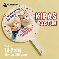 Kipas Tangan Custom Design Bebas Kipas Tangan 1 isi Kipas Tangan 2 Sisi 2 Sisi