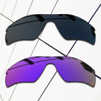 E.O.S 2 Pieces Black &amp; Purple Polarized Replacement Lenses for Oakley RadarLock Path OO9181 Sunglasses