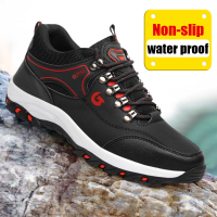 Guyisa รองเท้านิรภัยรองเท้าทำงานกันน้ำผู้ชายหมวกเท้าเหล็กรองเท้าทำงานก่อสร้างรองเท้านิรภัยจุด