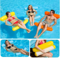 Pool Raft Water Inflatable Float Bed Folded Portable Play Water Float Row Lounge Chair Floating Ring