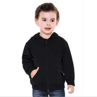 Size [2-12] Budak Unisex Zipper Hoodie Jacket Kain Cotton
