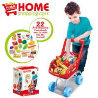 Super Market Toy Set Plastic Shopping Cart For Kids Toy Interactive Kid Shopping Basket Trolley pretend play food Kitchen Toys