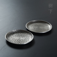 日式手工茶杯墊純錫茶托加厚大號功夫茶創意杯墊茶具配件茶道1入