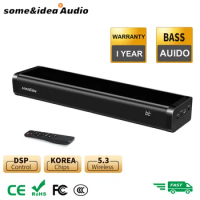 Good Bass TV Sound bar HDMI 17.7 inch Mini Powerful Bluetooth5.3 wireless PC Speakers 30W Powerful ARC Sound Box USB Line in