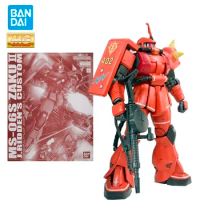 Bandai Genuine Gundam Model Garage Kit PB Limit MG Series 1/100 MS-06S ZAKU2 Anime Action Figure Toys for Boys Collectible Toy