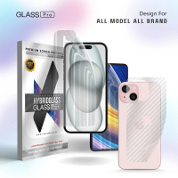 For LUNA WARRIOR G6E - Hybrid Glass Hydrogel Full Cover Depan Belakang Anti Gores Premium Screen Pro
