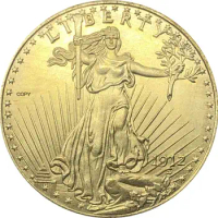 United States Of America 1912 Liberty Twenty 20 Dollars Saint Gaudens Double Eagle With Motto In God We Trust Gold Copy Coin