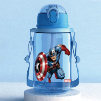 【Disney 迪士尼】迪士尼公主&漫威系列 背帶式大容量兒童吸管水壺-650ml(Tritan材質)