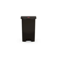 【Rubbermaid】前踏式垃圾桶90L 黑色(1883615)