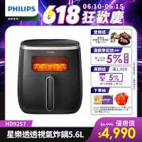 【Philips 飛利浦】透視海星氣炸鍋5.6L_HD9257/80