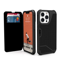 強強滾-美國軍規 UAG iPhone13 Pro Max 6.7 翻蓋式耐衝擊保護殼-軍用黑