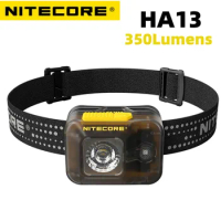 NITECORE HA13 Headlamp 350 lumens AAA Headlight with IPX6 Multipurpose Dual Beam Lamp Camping Work Light Night Trail Running
